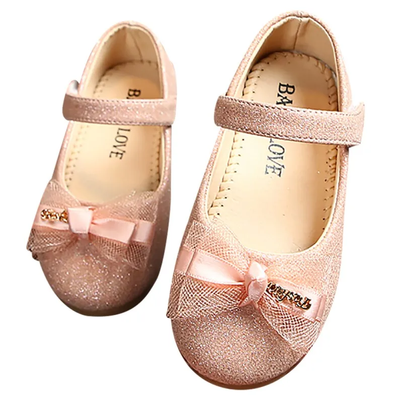

Туфли детские кружевные с блестками, повседневная обувь принцессы для танцев и представлений, сандалии для маленьких девочек, весна