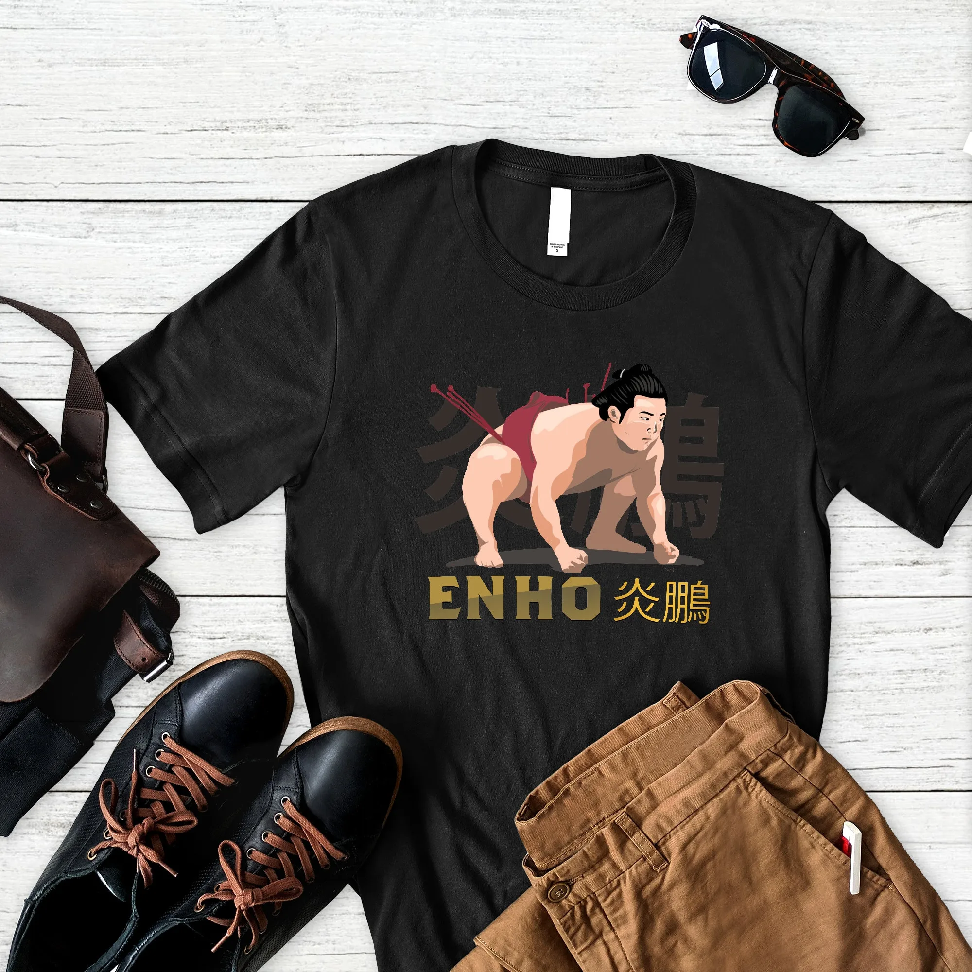 Maglietta Sumo Wrestler Big Enho Family Rikishi Girl Boy Akira Women Short Event For Men Sleeve Friend