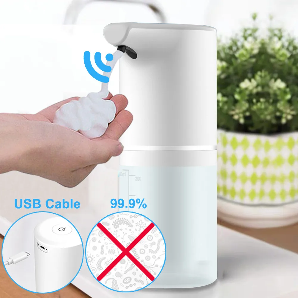 

350ML Touchless Automatic Sensor Foam Soap Dispenser USB Charging Smart Infrared Sensor Liquid Soap Dispenser Hand Sanitizer