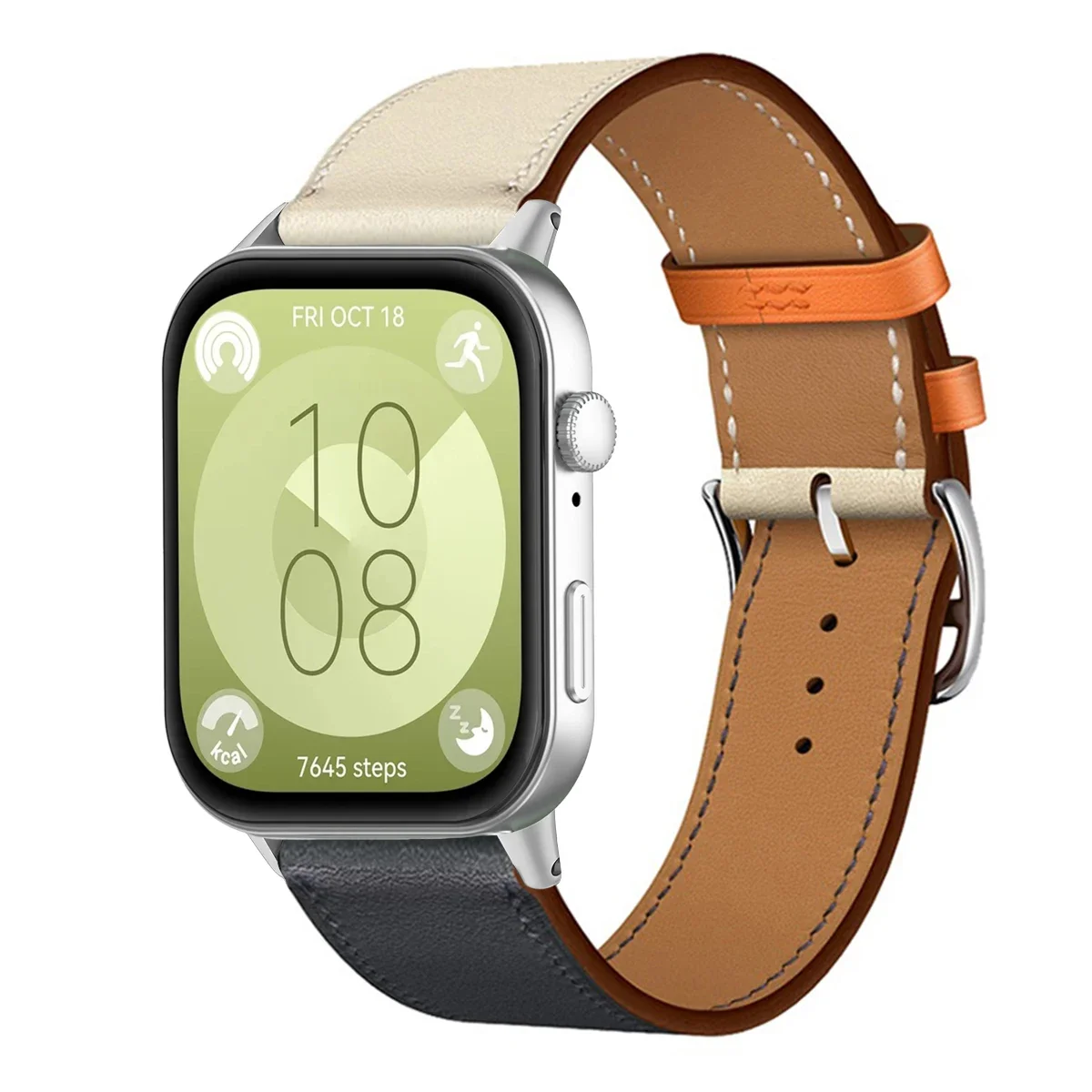 Premium PU Leather Sport Wristband Bracelet - Universal Smartwatch Replacement Strap