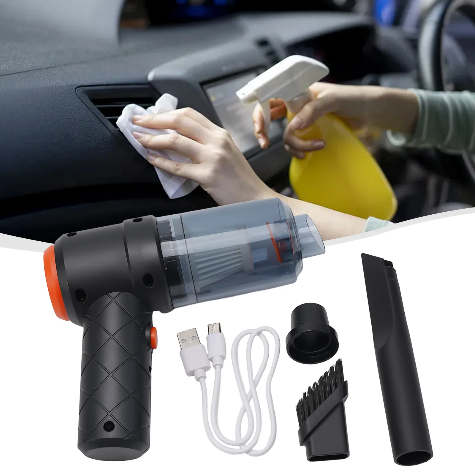 

6000Pa Wireless Car Vacuum Cleaner Blowable Cordless Handheld Auto Vacuums Car Home Dual Purpose Dust Catcher
