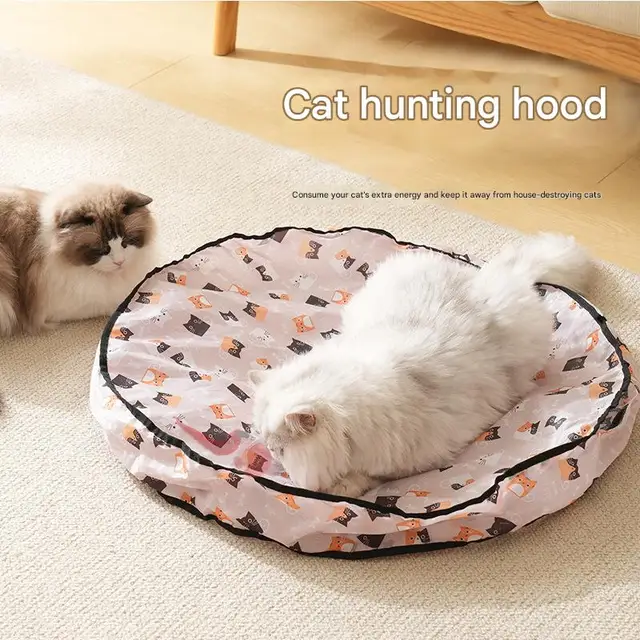 Smart Interactive Cat Toys Ball Fast Rolling in Pouch Hide and Seek Kitten Toy Motion Activated Interactive Cat Toy for Indoor 6