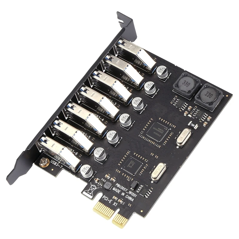 

USB 3.0 PCI-E карта расширения адаптер 7 портов USB 3,0 концентратор адаптер Внешний PCI-E удлинитель PCI экспресс карта для рабочего стола