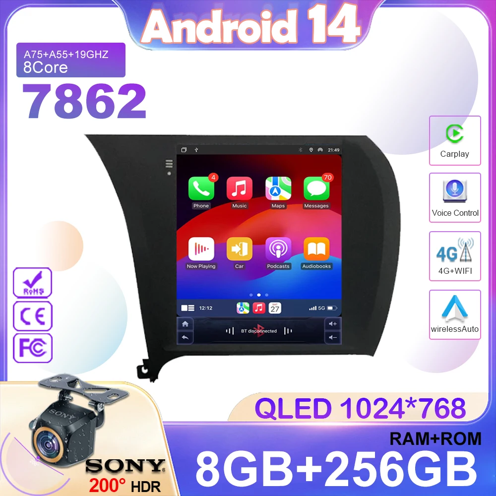 

2 Din Android 14 автомобильный радиоприемник, мультимедийный плеер, навигация GPS для Kia K3 Cerato Forte 2013-2015 2016 2017 Carplay