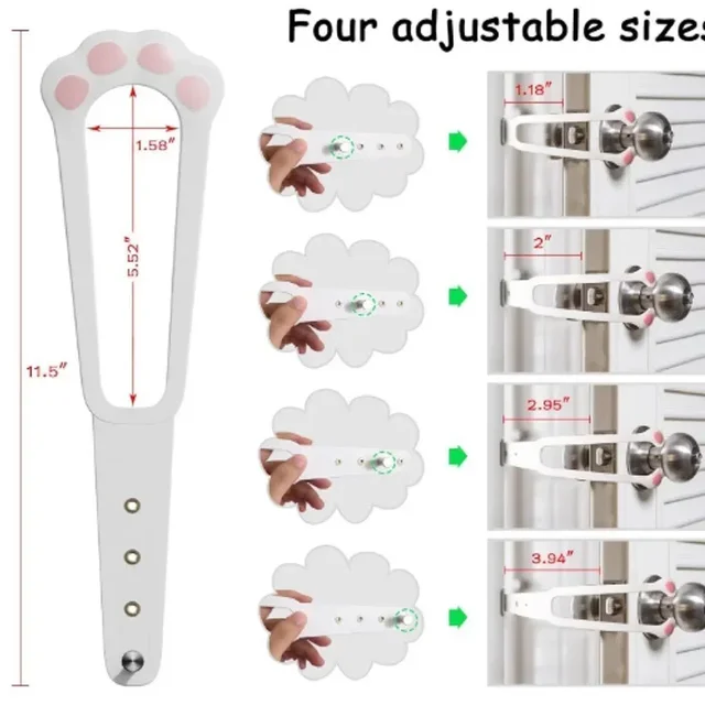 Cat Door Holder Latch Adjustable Dog Door Stopper Elastic Gate Lock Flex Latch Strap Keep Dog Out From Entering Pet Gate Supply 6