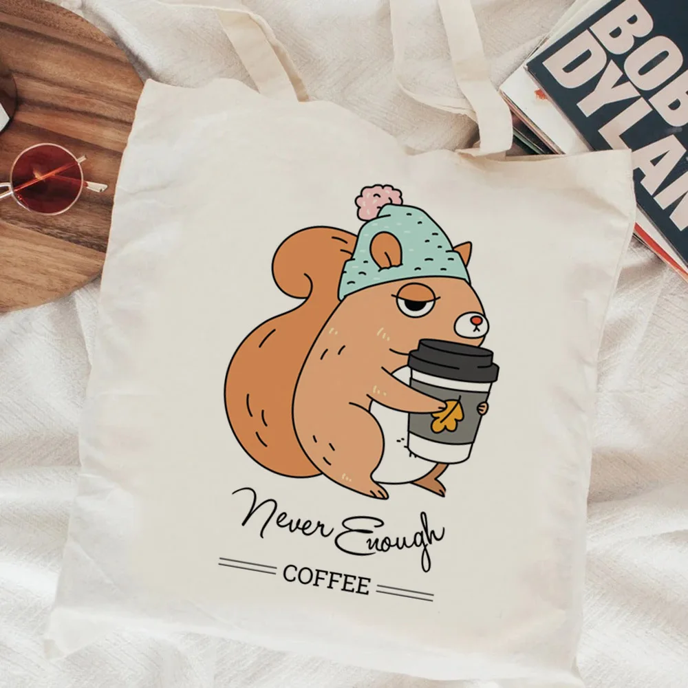 Eco-Friendly Reusable Squirrel Canvas Shopping Bag