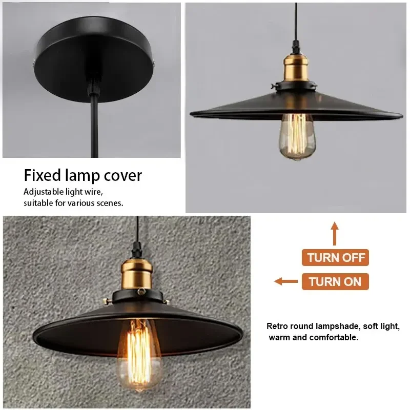 Vintage Pendant Lights Vintage Pendant Light Decoration Salon Edison Loft Style Vintage Industrial Retro Pendant Lamp E27 Holder Iron Restaurant Lights