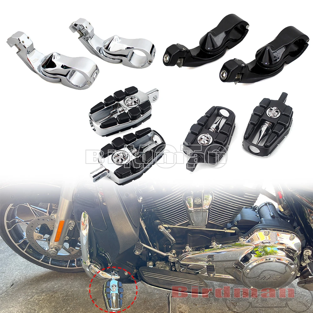 

1.25" 32mm Motorcycle Adjustable Highway Peg Mounting Kit For Harley Sportster XL Dyna Softail Engine Guard Foot Pegs Footrest