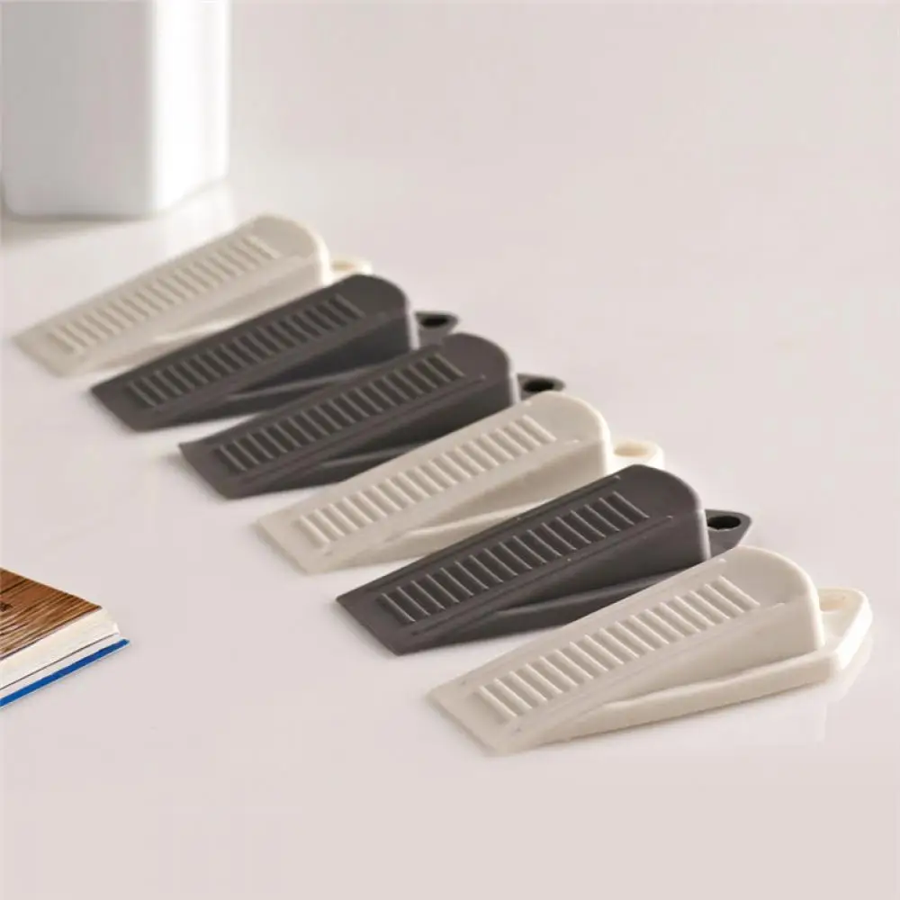 Door Stopper 2pcs Door Wedge Shaped Rubber Door Stops Non-Slip Black Rubber Buffers for Office Home America Floor Stopper