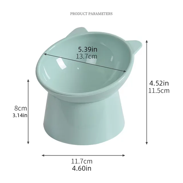 Pet feeding bowl Diagonal neck guard bowl Large caliber dog bowl Pet supplies diagonal to prevent upset 6