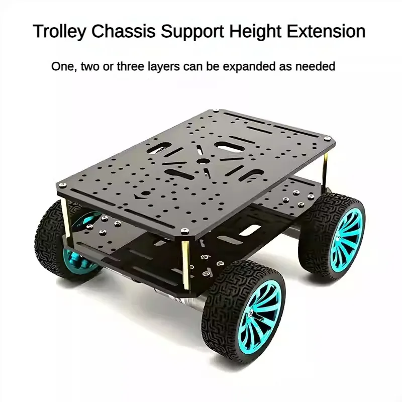 3WD 4WD 로봇 자동차 섀시, TT 520 또는 370 모터, 메카넘 휠 포함, 아두이노 라즈베리 파이 프로그래밍 가능 로봇 자동차 프로젝트 DIY 키트
