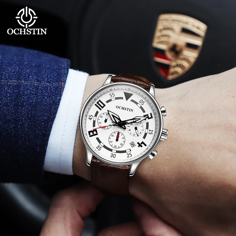 New OCHSTIN Fashion Military Watches for Men Luxury Original Sports Chronograph Watch ​Waterproof Quartz WristWatch Clock Gift