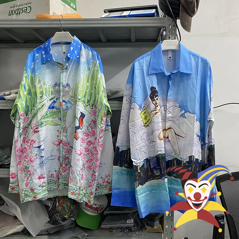 

Casablanca Shirts Men Women Flower Beach Hawaii Beach Shirt Top Tees