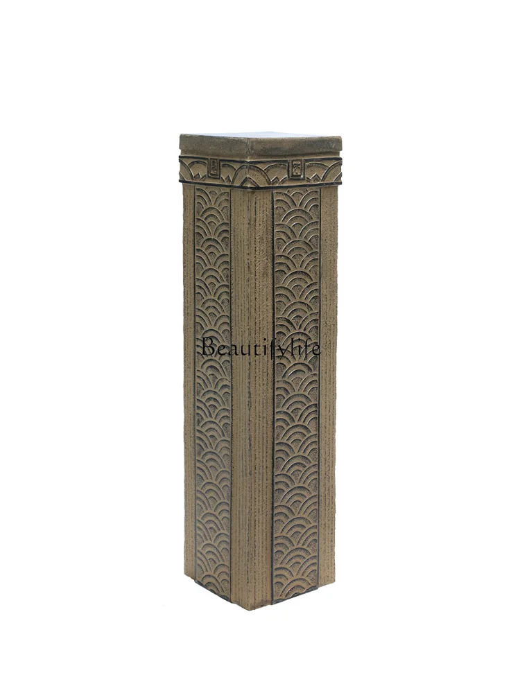 

Chinese Style Imitation Stone Column Base Display Column Retro Bonsai Bottom Stand Outdoor Courtyard Pergola