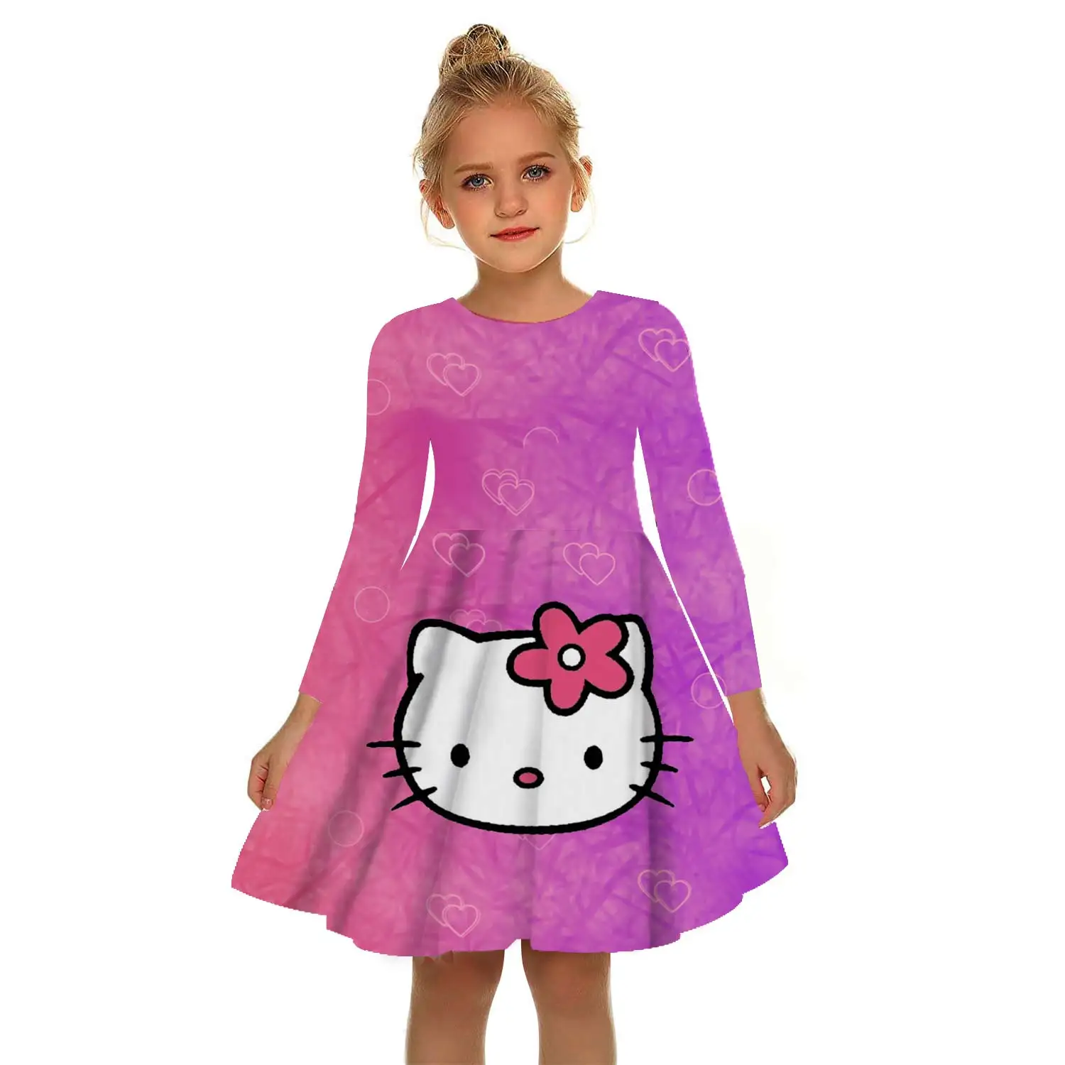 baby girl skirt clothes 2022 New Summer Baby Girl Birthday Dress Hello Kitty3d Printed Children's Clothing Princess Party Role Play Children's Clothing cute baby dresses
