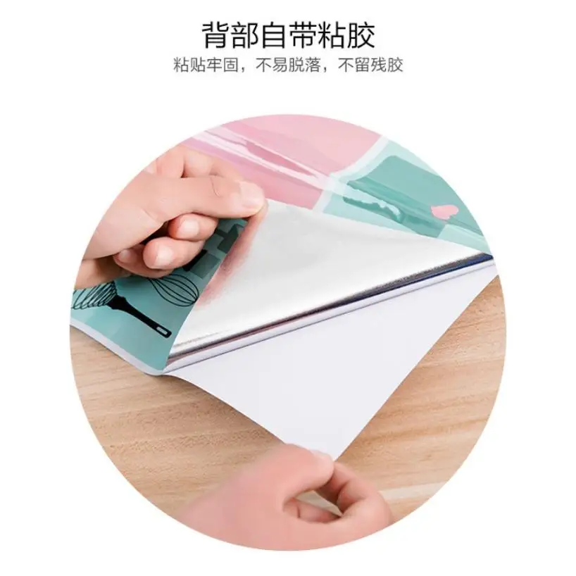 1 Pcs Kitchen Film Wall Stickers Waterproof And Oil Resistant High Temperature Ceramic Tile Stickers
