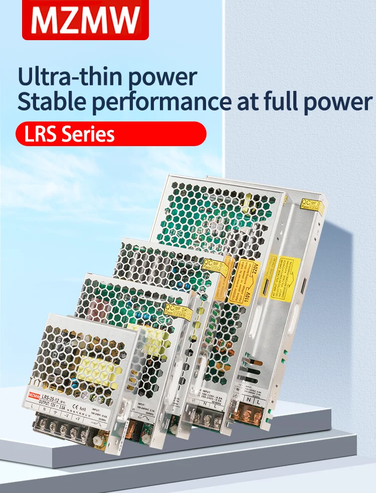 LRS Ultra Thin Switching Power Supply 35W 50W 75W 100W 120W 150W 200W 350W 400W AC/DC 12V 24V Transformer for Led Strip CCTV