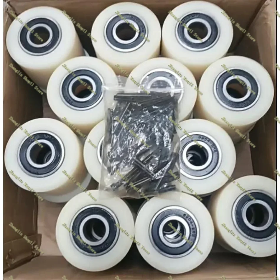 Replacement Caster Wheels,Fork Wheel Bearing Hydraulic Lifting and Handling Wheels Polyurethane Nylon Wheel