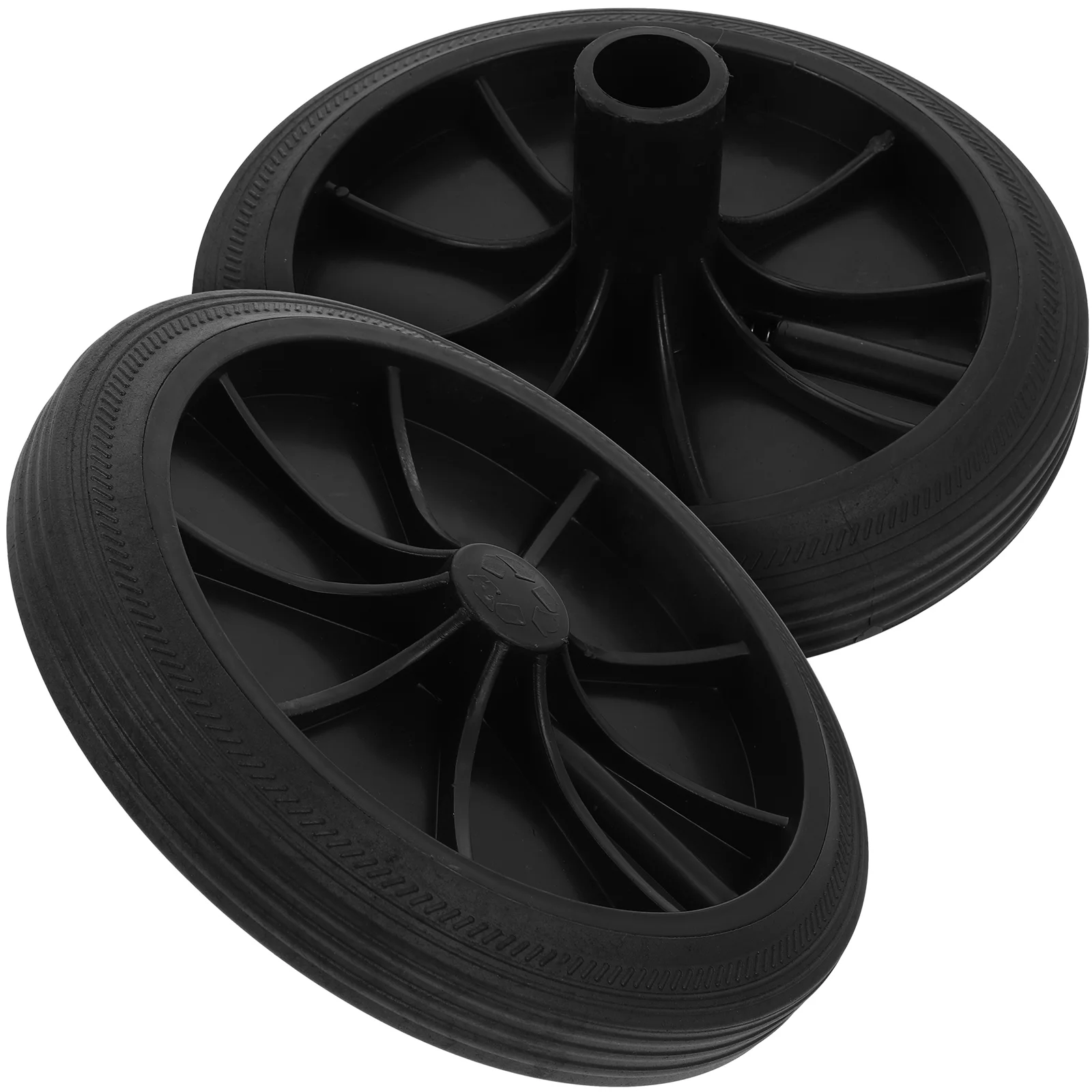 

2 Pcs Trash Can Spare Parts Plastic Wheels Replacement Storage Bins Garbage Accessories Supplies