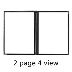 2 Page 4 View Menu Covers 8.5 x 11 Inch Transparent Restaurant Menu Folder with Metal Corners Fits A4 Size Paper