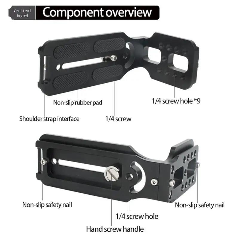 Universal Camera L Bracket Quick Release L Plate 1/4 Inch Screw Swiss Vertical Video Compatible For Nikon Canon Sony Fuji