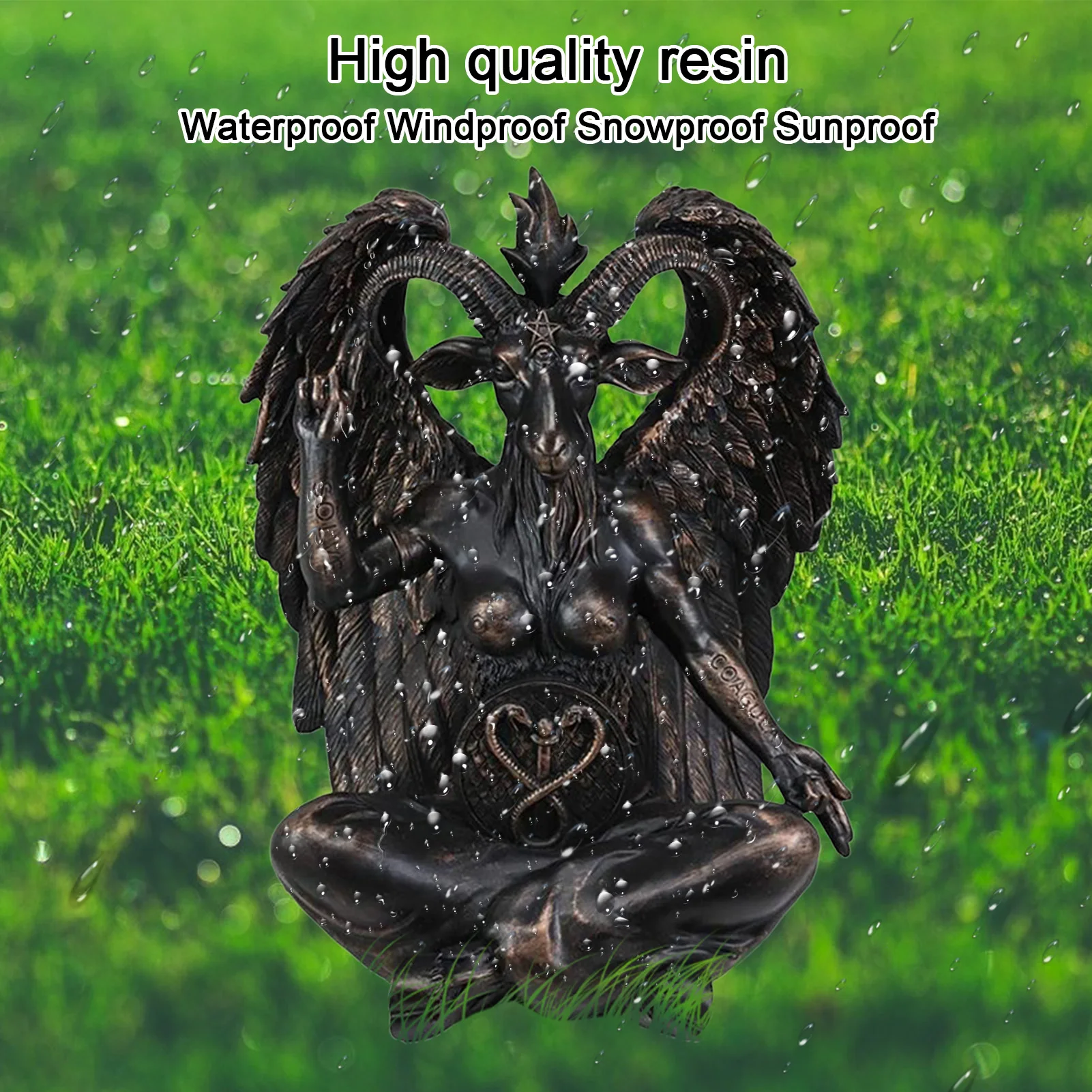Black Satan Figurine Decoration Alchemist Satan Goat Ornament Amael Lilith Baphomet Resin Craft Religious Decoration 3