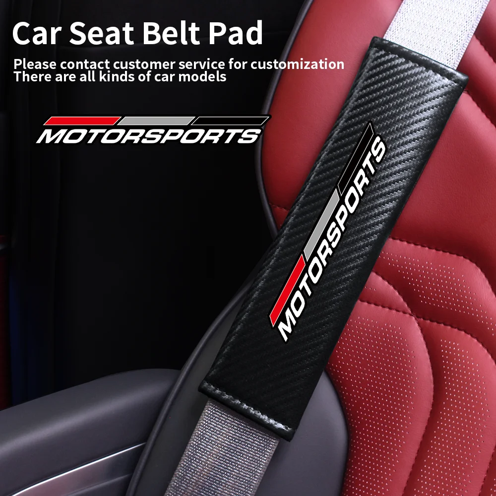 MOTORSPORTS Carbon Faser Auto Sicherheitsgurt Schulter Abdeckung Schützen Sicherheitsgurt Pads Für Audi RS Sline A3 A4 A5 A6 A7 Q3 Q5 Q7 S3 TT – Detail 1