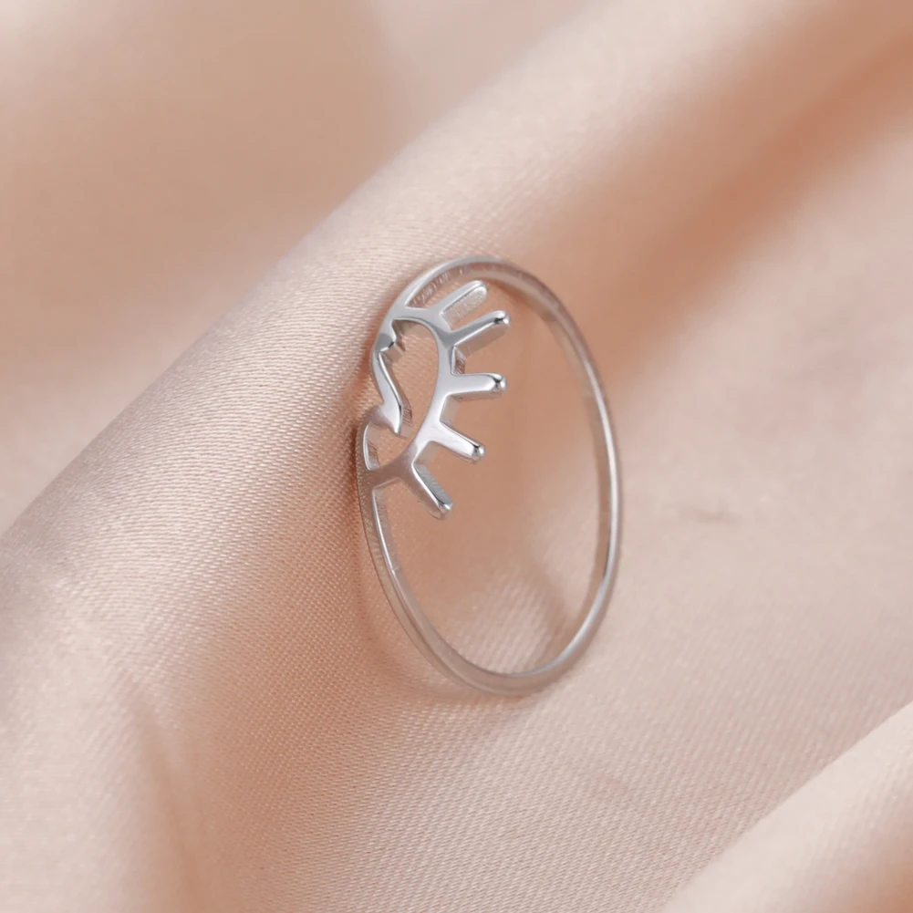 Simple Sea Wave Couple Rings Stainless Steel Paired Rings for Women Men Wedding Birthday Jewelry