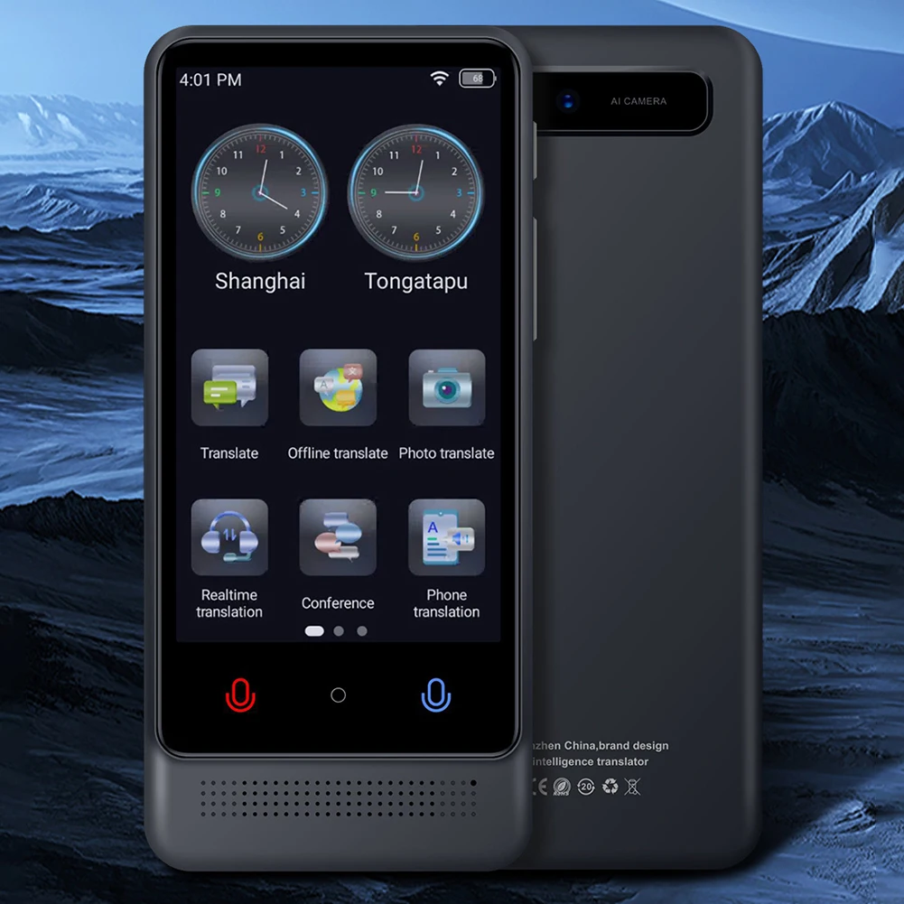 Translator Multi Language Device Real Time Translation Device Portable Instant Translator for Bluetooth-Compatible connectivity