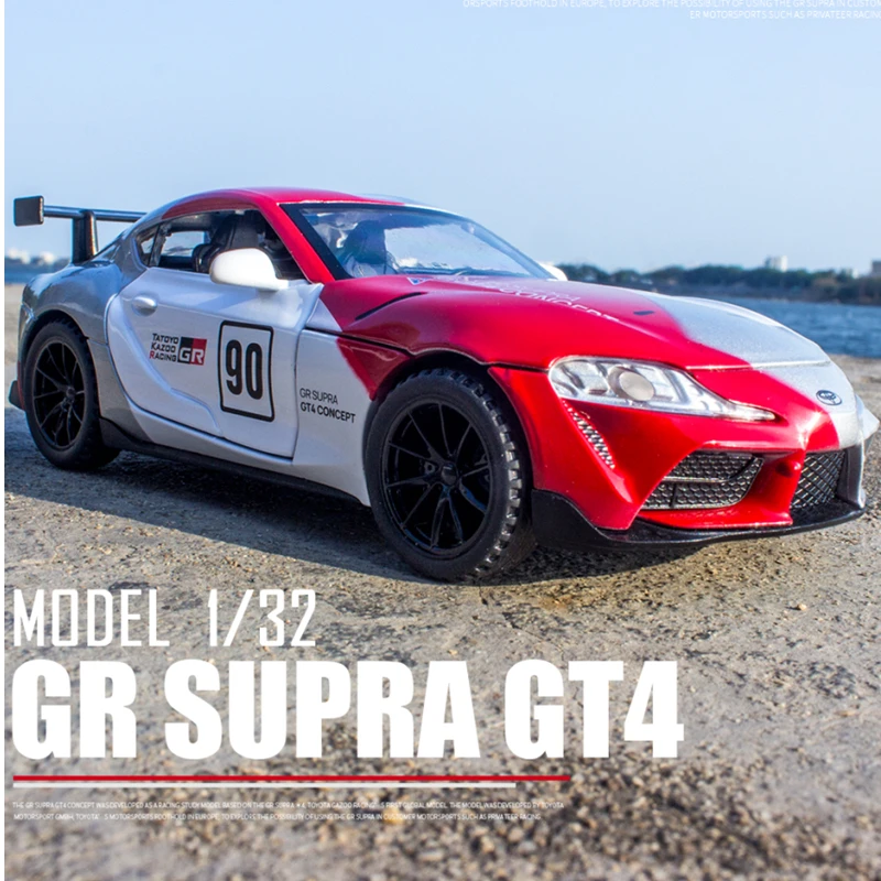 

1:32 Toyota SUPRA GT Модель гоночного автомобиля из сплава, металлическая игрушка, модель спортивного автомобиля, имитация звука, Женская коллекция игрушек в подарок