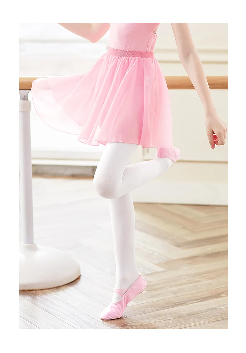 Mädchen Ballettrock Kinder Tanz Tutu Chiffon Übungsrock für Mädchen Gummibänder Taille – Detail 6