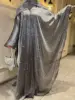 Fashion Open Abaya Shiny Kimono Cardigan Women Muslim 2 Piece Set Maxi Dress Dubai Turkey Kaftan Ramadan Eid Robe Gown Jalabiya