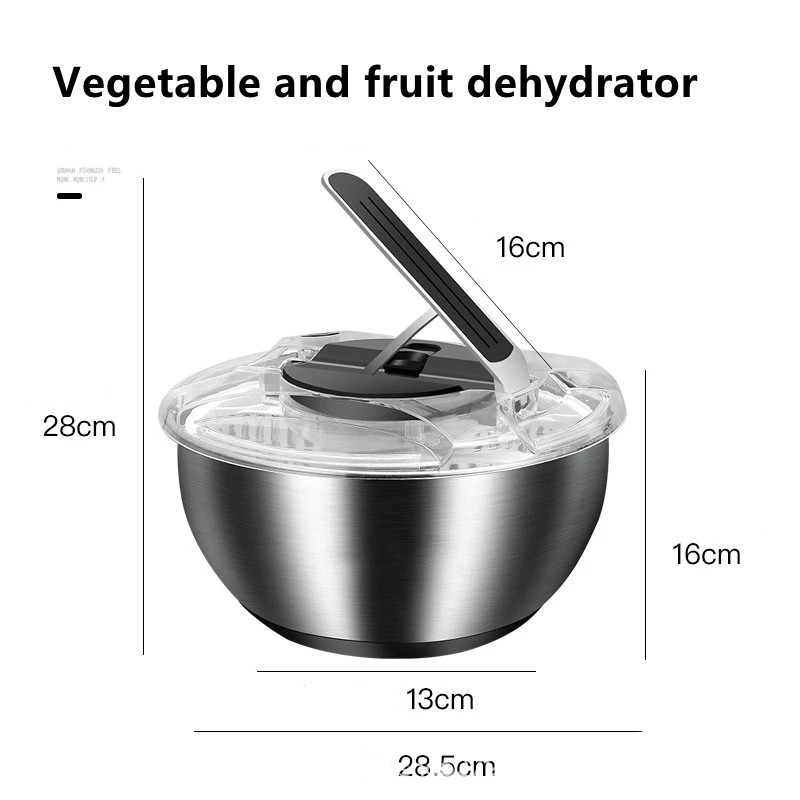 Salad Vegetable Spinner Dryer Creative Manual Water Salad Spinner Fruit  Drain Basket Dryer Hand Crank Kitchen Household Gadgets - AliExpress