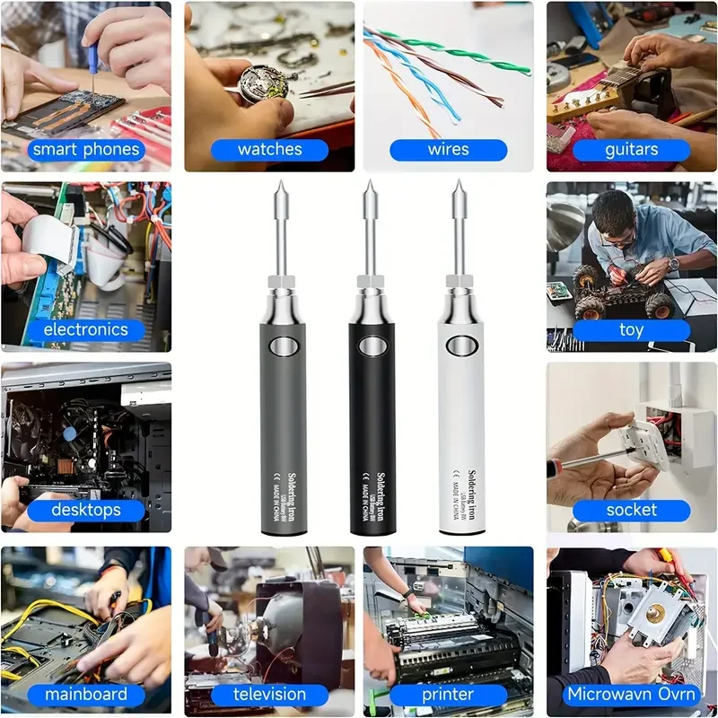 Soldering Iron Wireless Charging Electric USB 5V8W Fast Charging lithium battery Portable Repair Welding Tools
