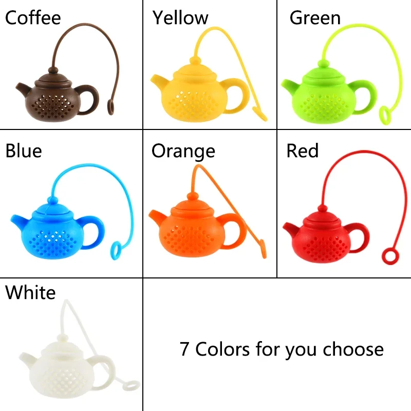 Tea Infuser Tea Strainer Tea Filter 1Pcs Creative Teapot-Shape Tea Infuser Strainer Silicone Tea Bag Leaf Filter Diffuser Teaware Teapot Accessory