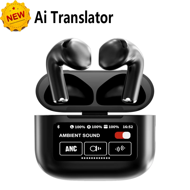 Smart wireless Bluetooth headset instant translation business translation multi-language translator overseas headset
