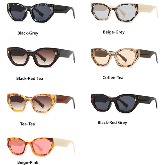 New Fashion Modern Brand Women Sunglasses For Men Retro Cat Eye Frame Sun Glasses Luxury Designer Ins Trending Shades UV400 4