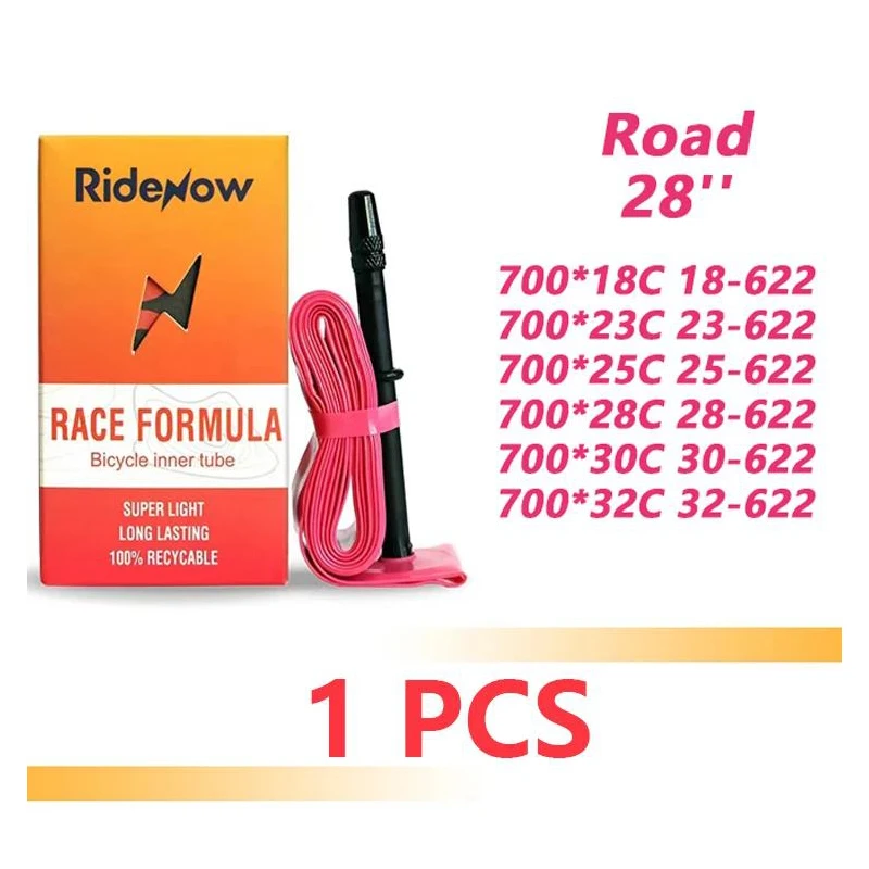 RideNow 초경량 자전거 이너 튜브, 로드 바이크 이너 튜브, 프랑스 밸브, 로드 바이크 이너 튜브, 24G, 700 x 18-32c, 45mm, 65mm, 85mm
