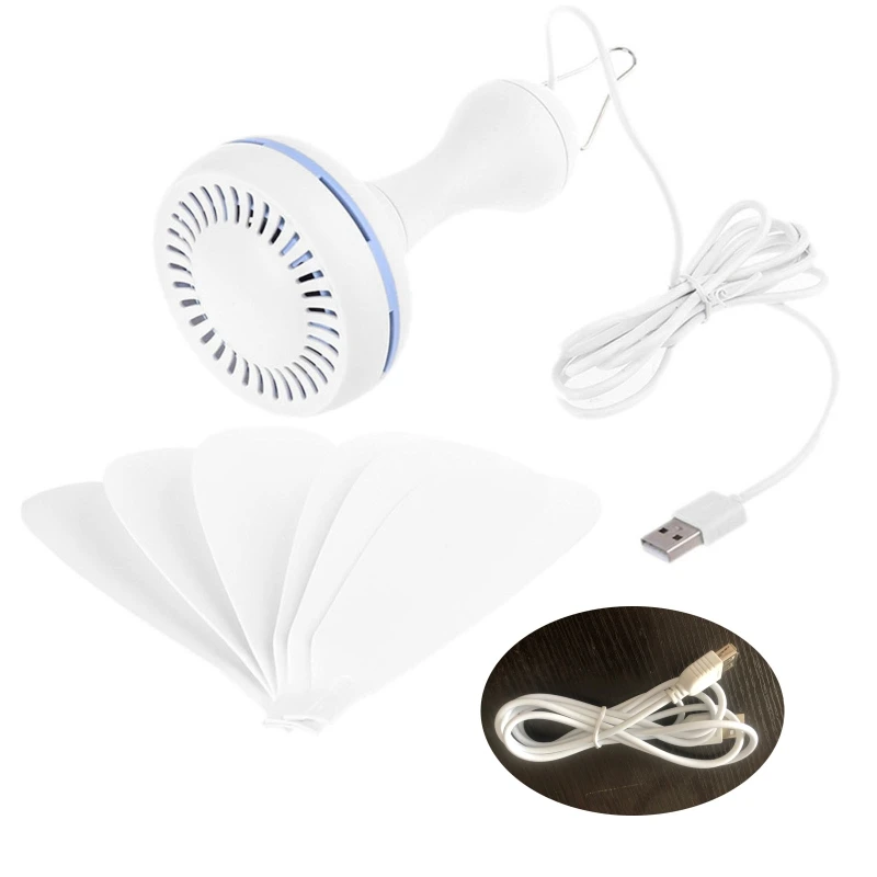 USB 5V Mini Ceiling Fan Energy-Saving 5W Silent Summer Cooling Fans Cooler for Home Dormitory Camping Tent 6 Blades