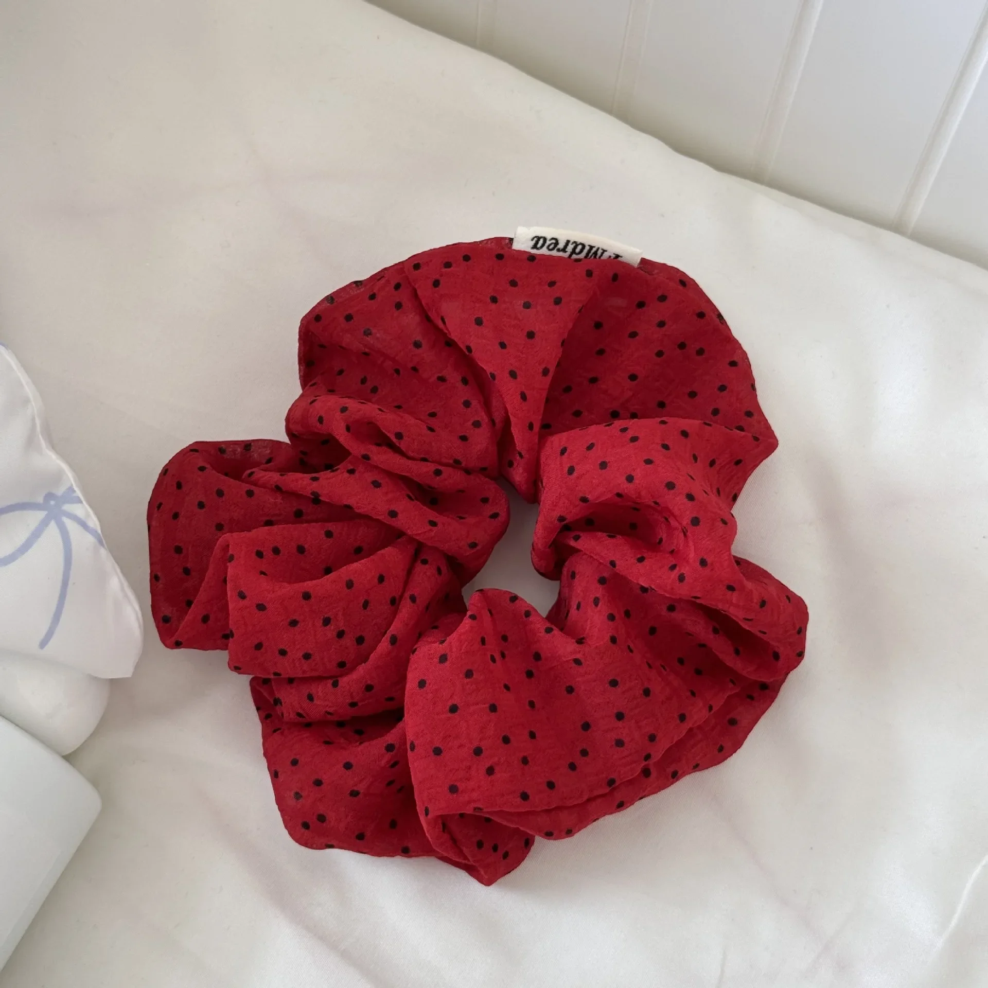 Women's Stylish Scrunchies - French-Inspired Polka Dot & Striped Hair Ties