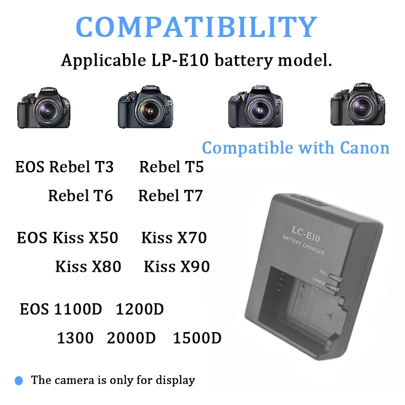 Lp E10 Canon Rebel T6 Camera Charger Canon Rebel T6 Battery