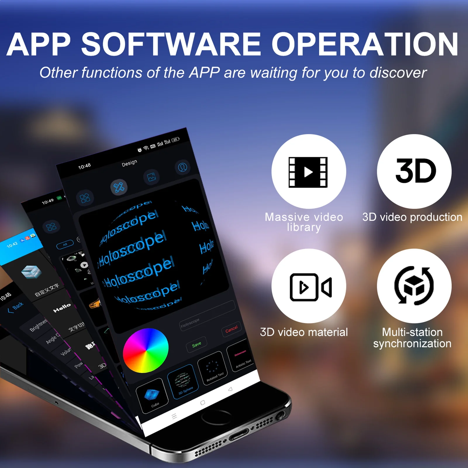 Ventilatore Ologramma 3D LED 16.5" - Proiezione Olografica Per Pubblicità E Negozi, Controllo WiFi - Foto 12