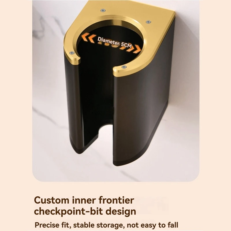 Wall Mount Holder For Dyson, Hair Dryer Holder, Universal Curling Iron Organizer Holder For Bathroom Vanity 6