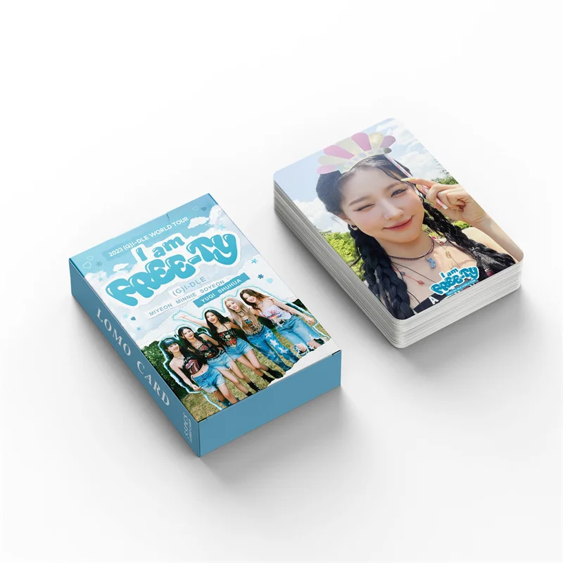 55 Sheets / Set Kpop GIDLE I Am FREE-TY Album Card INEVER DIE LOMO