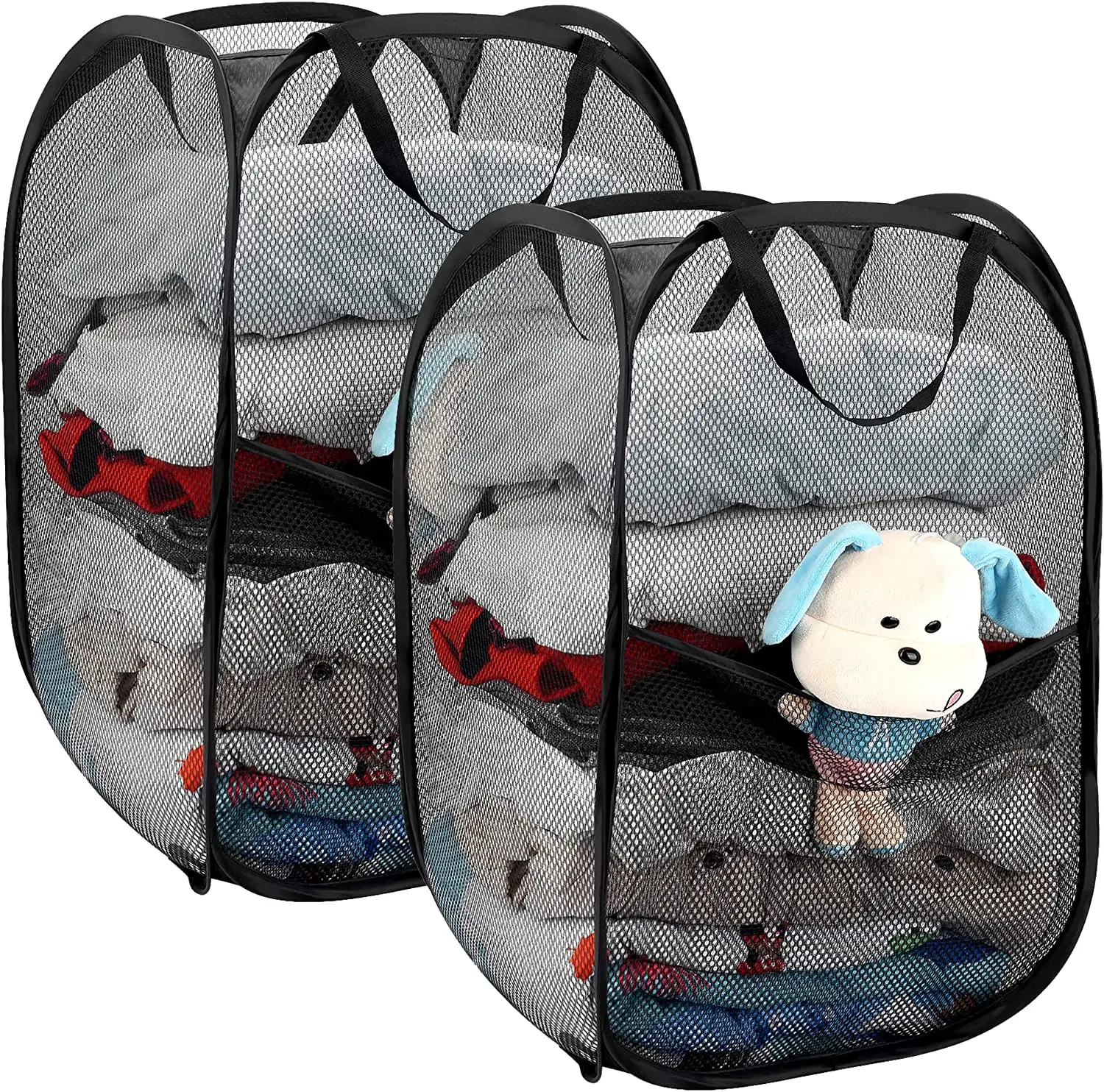 Mesh Dirty Laundry Basket Hamper Foldable Laundry Basket with Durable Handles Pop Up Clothes Storage Baskets laundry basket laundry hamper clothes basket