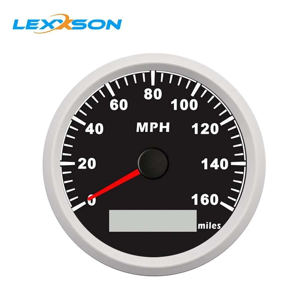 USA 85mm Car Boat Digital GPS Speedometer Odometer 160MPH Mile GPS Speed Gauge 12V/24V Backlight for ATV UTV Motorcycle Marine