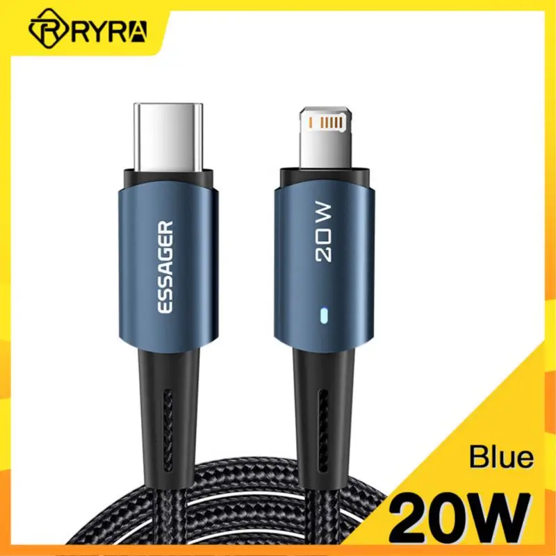 

RYRA 0.5/1/2/3M 20W PD USB Type C Cable Fast Charging Lighting Date Wire Cord For IPhone 14 13 12 11 Pro Max XS