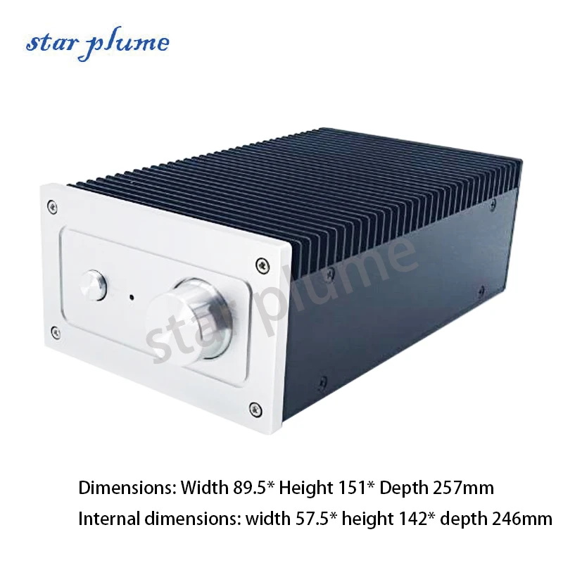 (89.5*151*257mm) All Aluminum Power Amplifier Case Single Side Cooling Small Vertical Power Amplifier Chassis Shell DIY Box 140 90 209mm 1409 all aluminum power amplifier case power supply preamplifier headphone amplifier chassis shell diy box