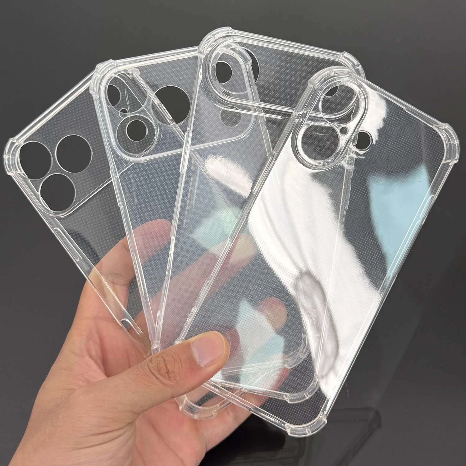 High-Definition Shockproof Transparent Phone Case with Corner Protection