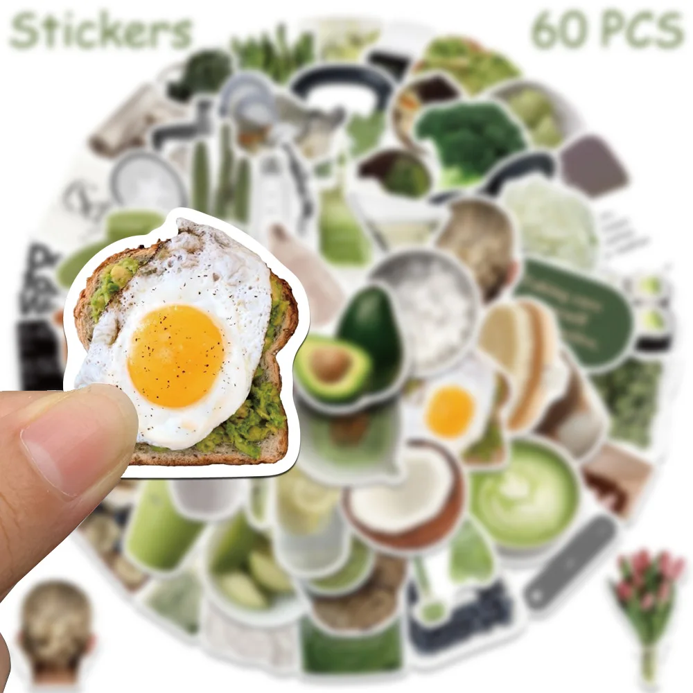 60pcs 클린 걸스 셀프케어 그래피티 스티커 데칼 (휴대폰, 노트북, 여행가방용) DIY 미적 감각 방수 스티커 창의적인 선물